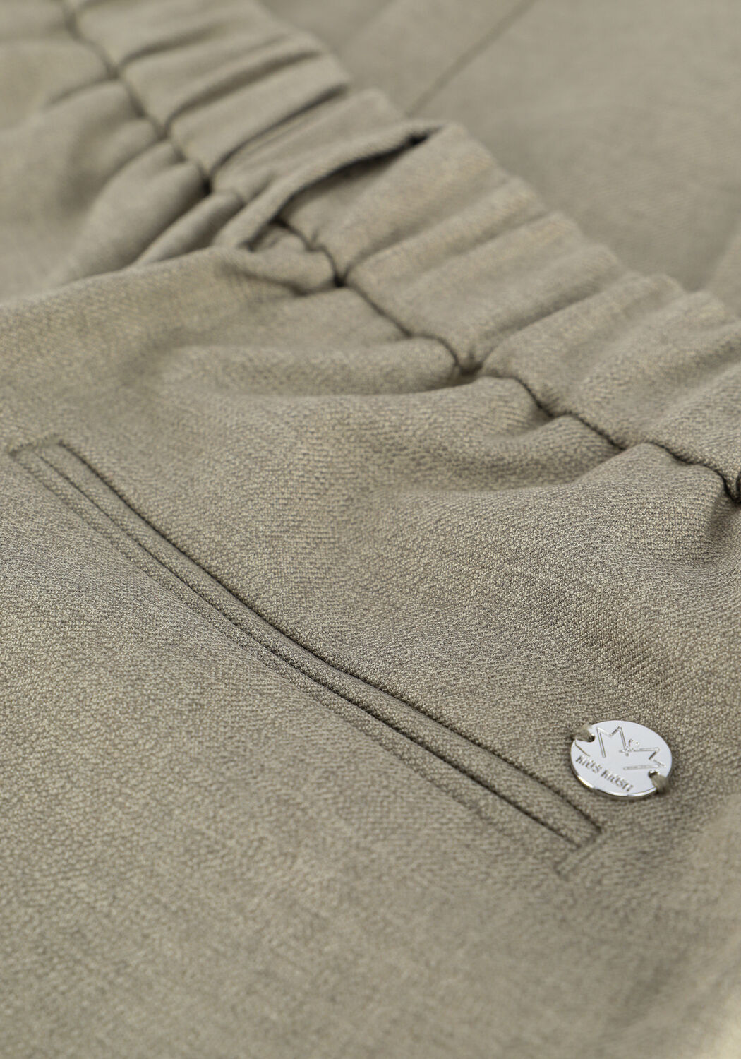 Groene MOS MOSH Pantalon GERRY TWIGGY MELANGE PANT - large