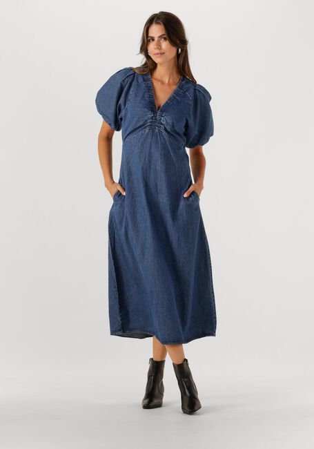 NEO NOIR Robe midi ILLANA DENIM DRESS en bleu - large