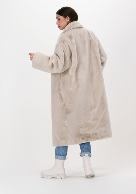 Ecru STAND STUDIO Faux fur jas MARIA COAT SOFT - large