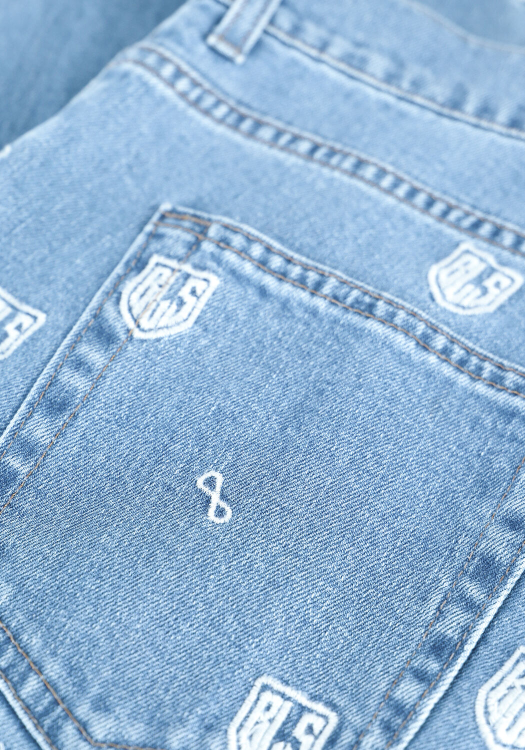 Blauwe BLS HAFNIA Straight leg jeans NEW ALL OVER JEANS - large