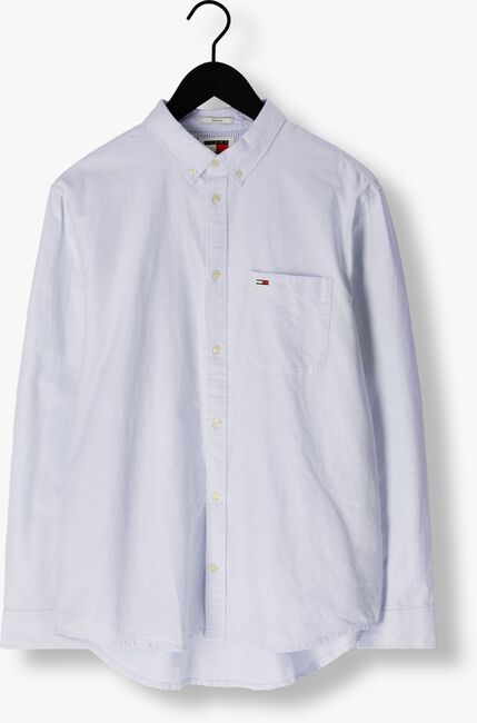 Lichtblauwe TOMMY JEANS Klassiek overhemd TJM REG OXFORD SHIRT - large