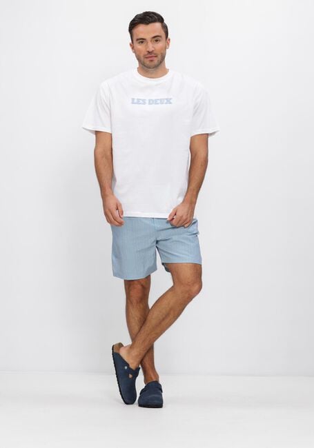 Bruine LES DEUX Zwembroeken STAN STRIPE SEERSUCKER SWIM SHORTS - large