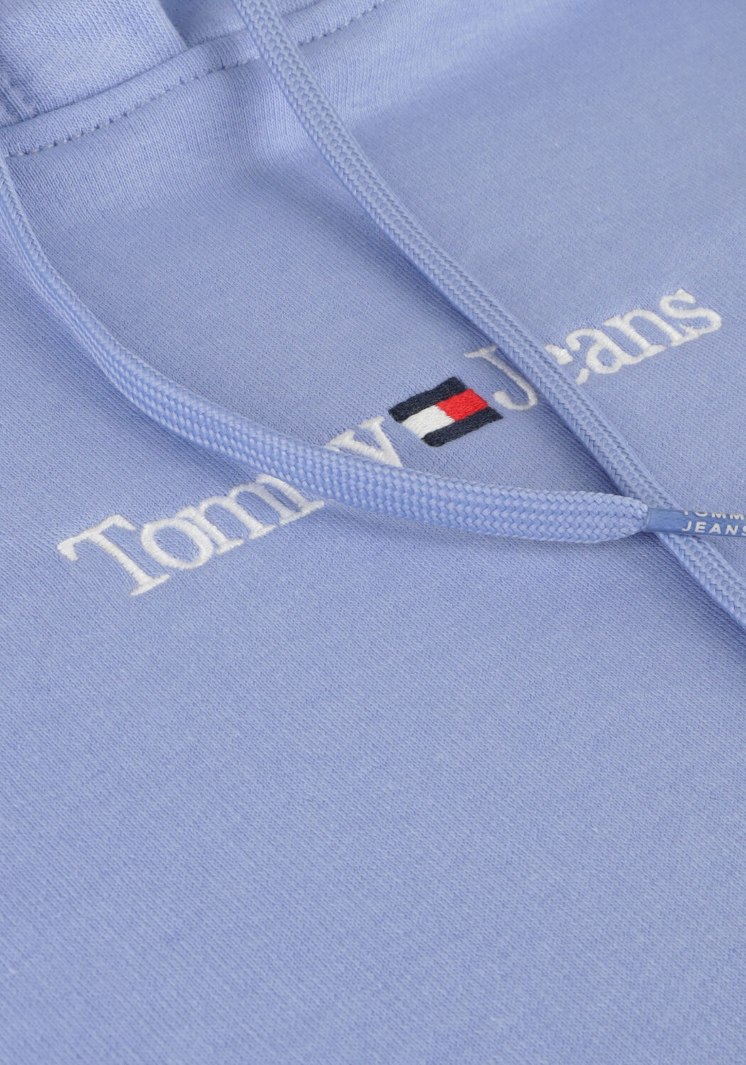 Lichtblauwe TOMMY JEANS Sweater REG SERIF LINEAR HOODIE - large