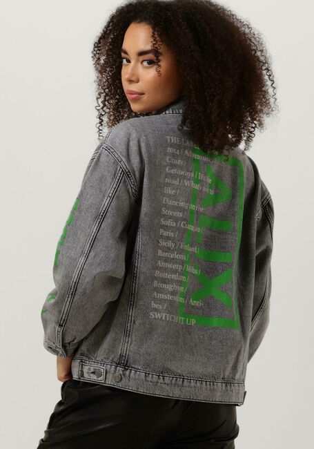 Grijze ALIX THE LABEL Spijkerjas LADIES WOVEN DENIM JACKET - large