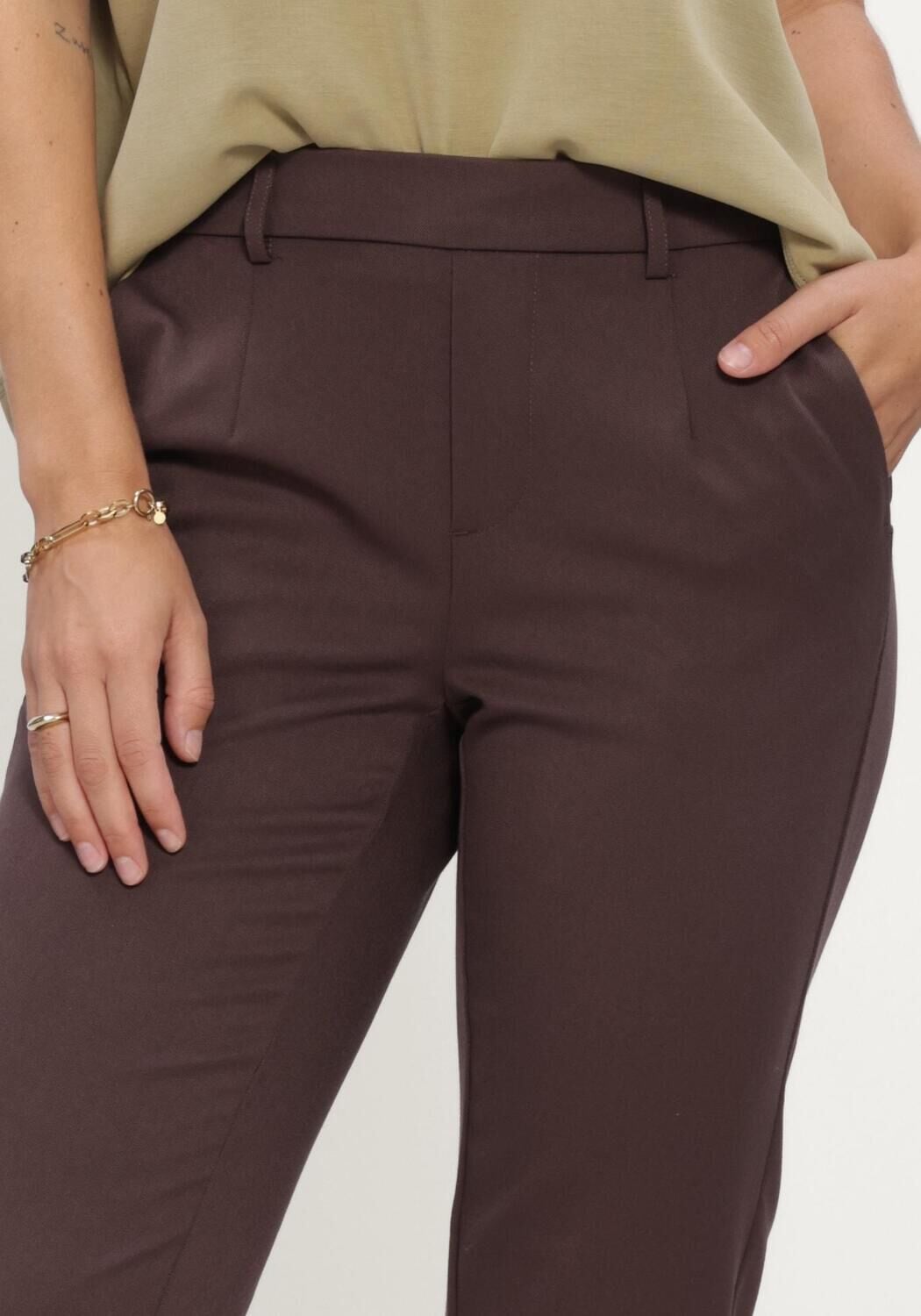 Bruine OBJECT Pantalon OBJLISA SLIM PANT NOOS - large