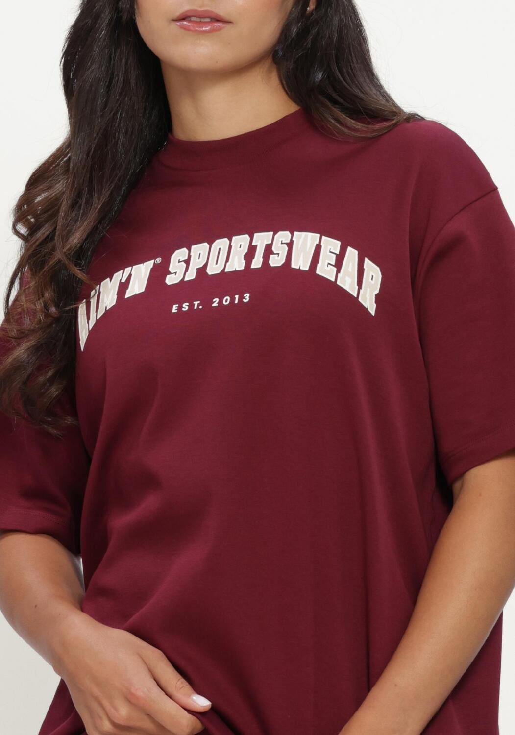 AIM'N T-shirt VARSITY BOYFRIEND T-SHIRT Bordeaux - large