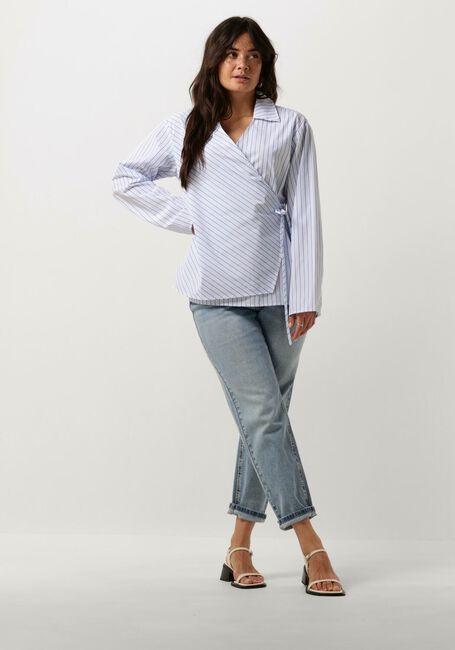 MSCH COPENHAGEN MSCHZENIKA WRAP TOP STP Blouses en blanc - large