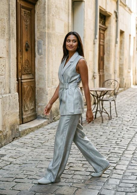 AIMEE THE LABEL Blazer HOPE WAISTCOAT en argent - large