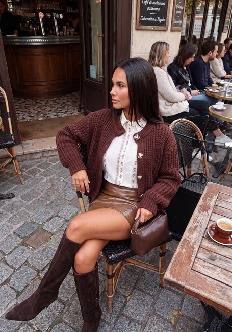 Gebroken wit YDENCE Trui CARDIGAN IRENE - large