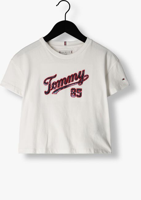 TOMMY HILFIGER T-shirt TOMMY SEQUINS TEE S/S en blanc - large