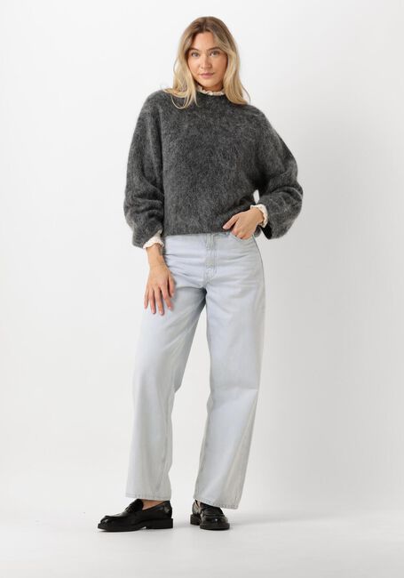 SECOND FEMALE Pull ANNELEEN KNIT O-NECK en gris - large