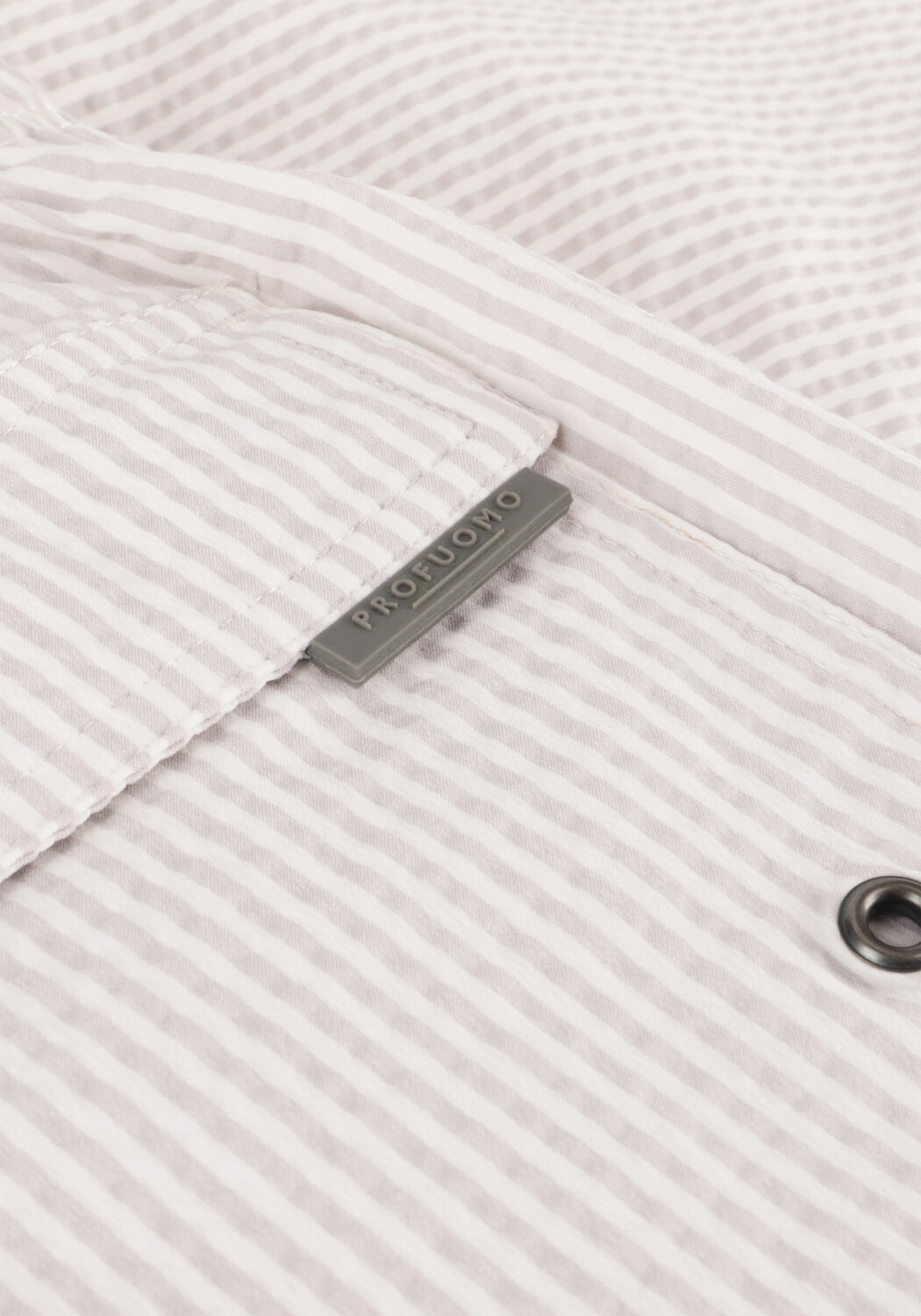 PROFUOMO Shorts de bain SWIMSHORT STRIPE Blanc - large