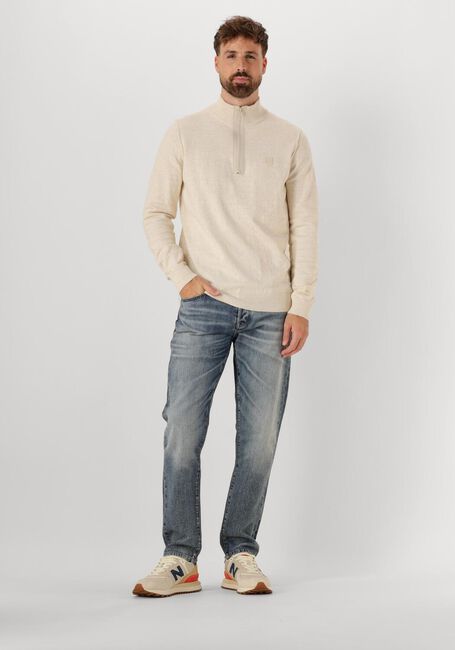 BUTCHER OF BLUE Pull LT CLIFDEN HALF ZIP en beige - large