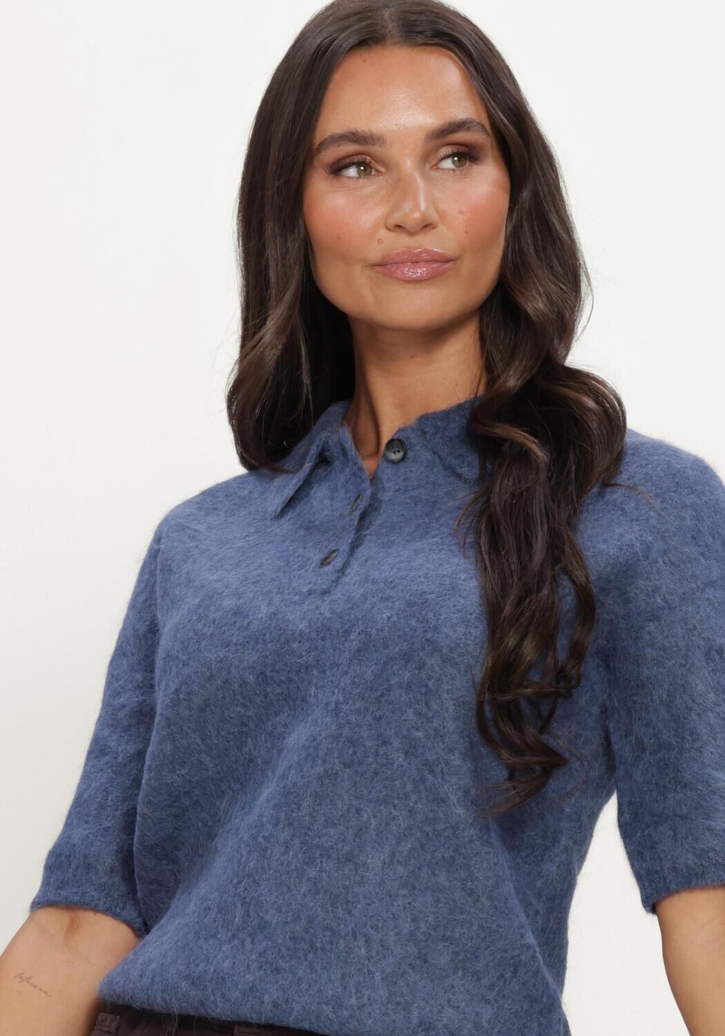 Blauwe KNIT-TED Tops & T-shirts SHERMAN TOP - large