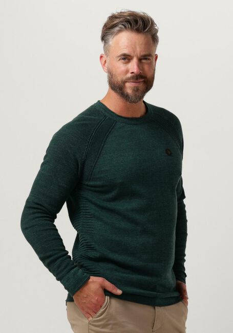 Groene CAST IRON Trui CREWNECK COTTON HEATHER PLATED CREWNECK - large