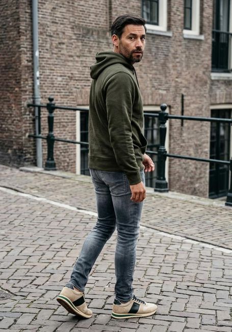 Groene TOMMY JEANS Truien/vesten TJM REG S FLAG HOODIE - large