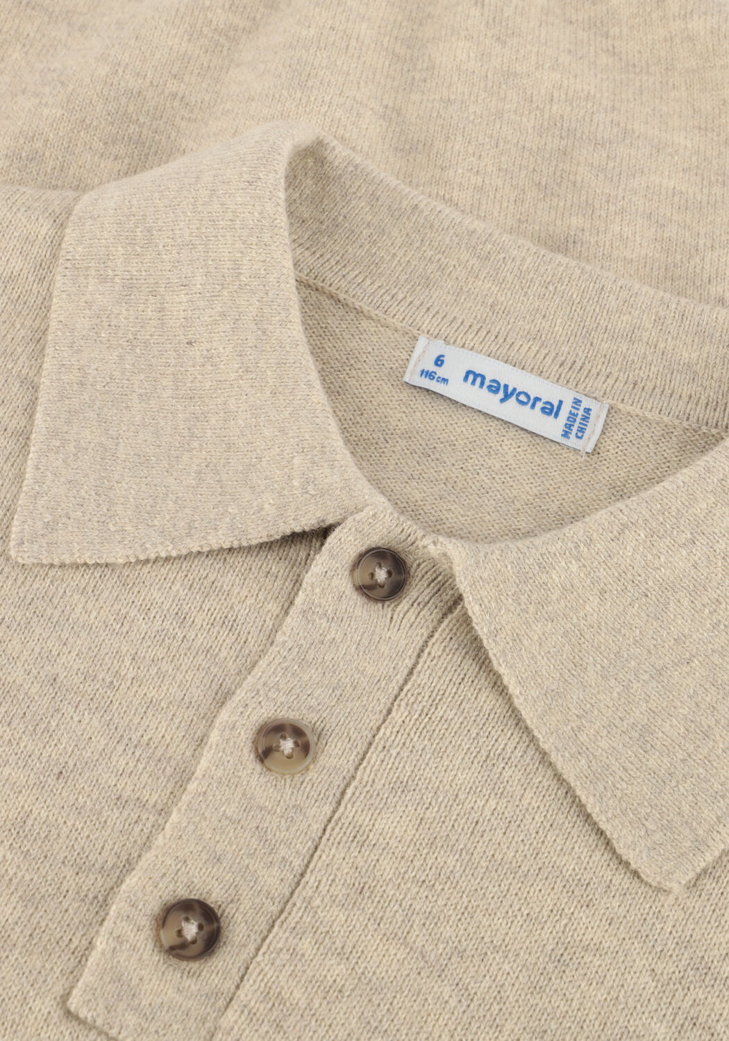 MAYORAL Polo L/S KNIT POLO en beige - large
