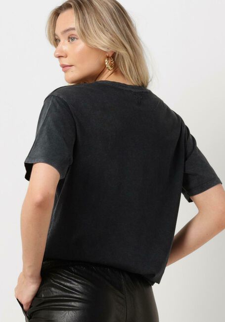 ALIX THE LABEL T-shirt LADIES KNITTED PHOTOPRINT T-SHIRT en noir - large