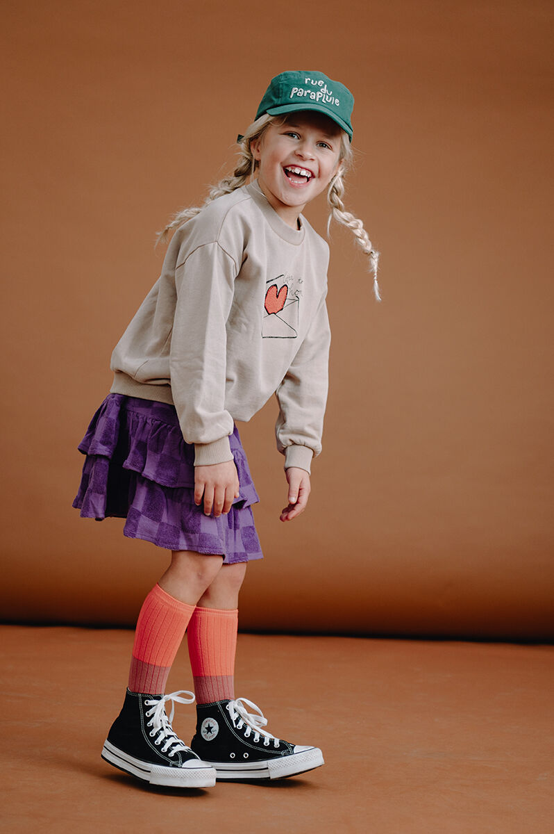 Sproet & Sprout Mini-jupe SKIRT TERRY BLOCKS en violet - large