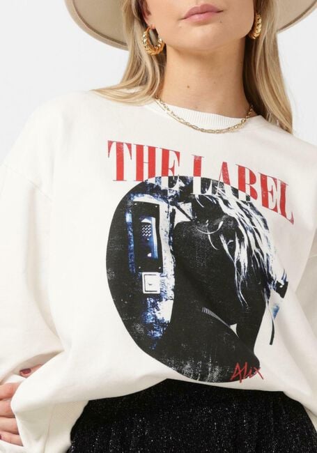 ALIX THE LABEL Chandail LADIES KNITTED PHOTOPRINT SWEATER en blanc - large