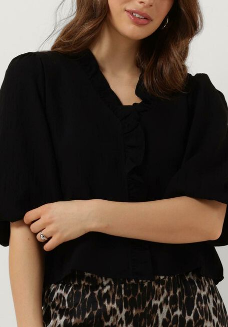 CO'COUTURE SUADA PUFF SS BLOUSE Blouses en noir - large