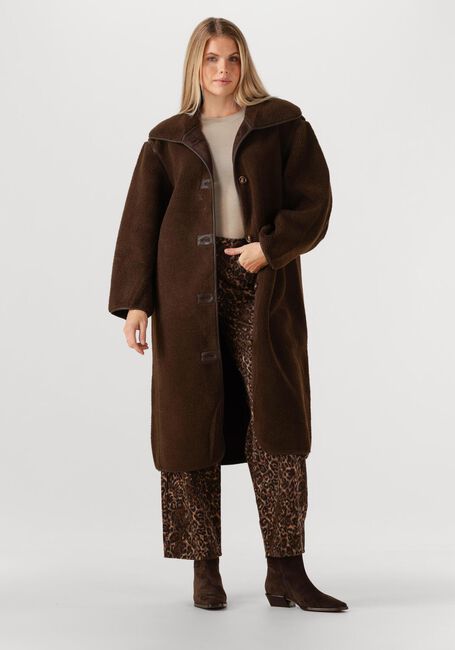 Bruine NEO NOIR Teddy jas CARMEN TEDDY COAT - large
