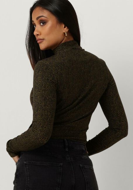 SCOTCH & SODA ALL OVER PRINTED MOCKNECK LONG SLEEVED SHIRT Hauts & T-shirts Vert foncé - large