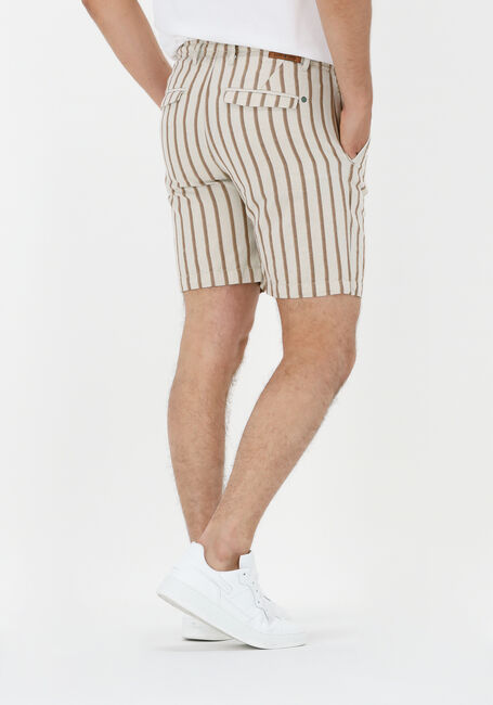 Beige CAST IRON Korte broek CHINO SHORTS LINEN STRIPE - large