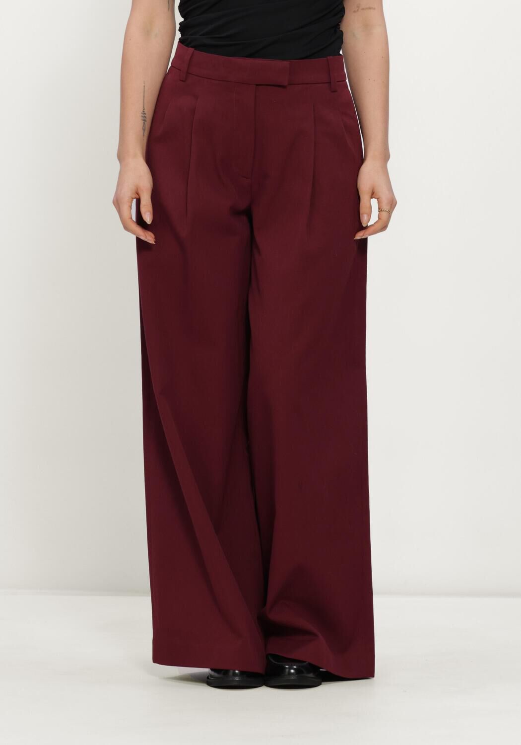 SELECTED WOMEN Pantalon SLWEXTRA WIDE HW THILDE PANT Bordeaux - large