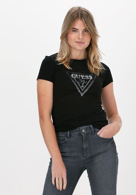 Zwarte GUESS T-shirt SSCN AMALUR TEE - large