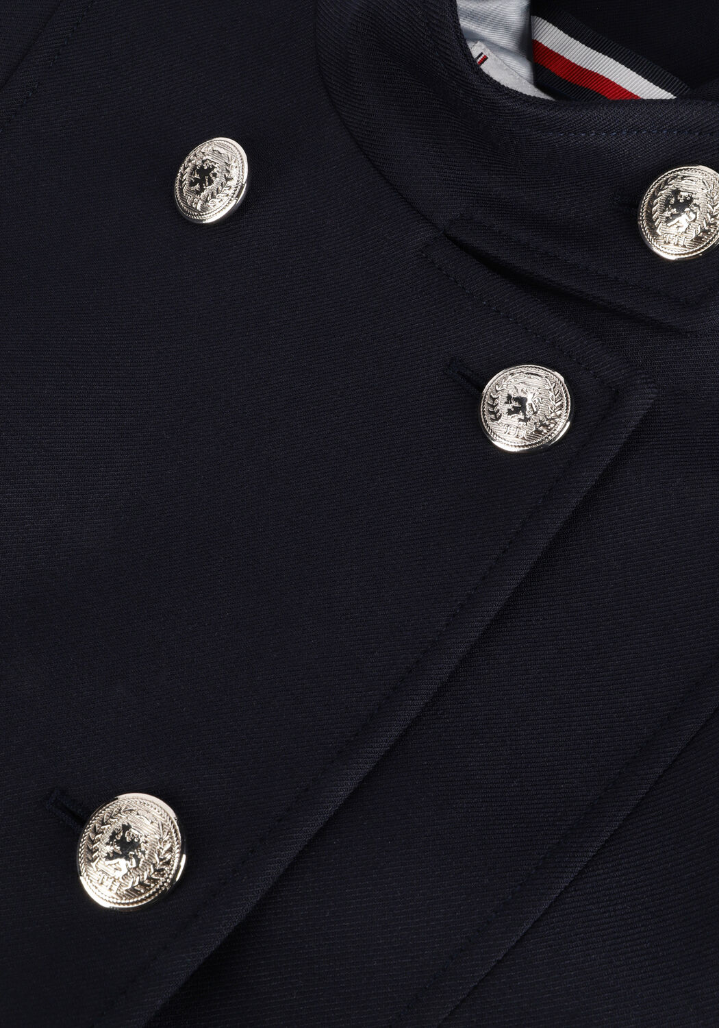 TOMMY HILFIGER Manteau WOOL BLEND FUNNEL DB COAT Bleu fonc&eacute; - large