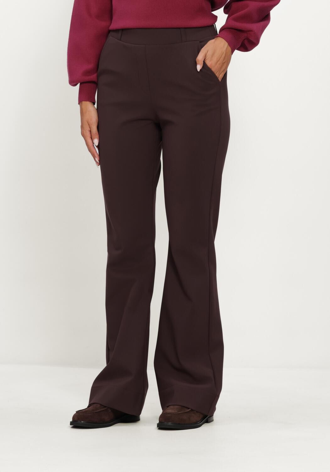 Bruine STUDIO ANNELOES Pantalon Flair winter bonded trousers
