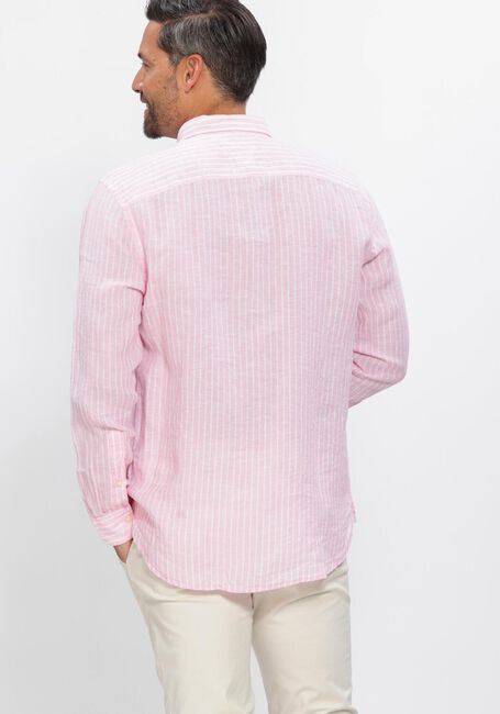 TOMMY HILFIGER Chemise d&eacute;contract&eacute; LINEN BENGAL STRIPE RF SHIRT en rose - large