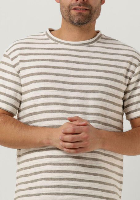 ANERKJENDT T-shirt AKKIKKI S/S STRUCTURE STRIPE Olive - large