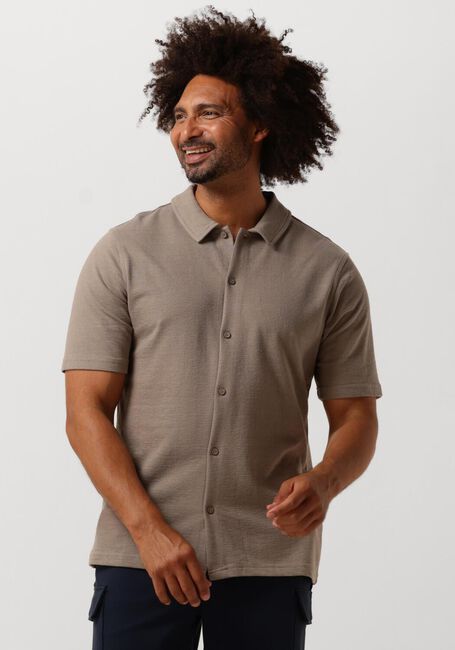 PURE PATH Chemise décontracté SHORTSLEEVE SHIRT BUTTON UP en taupe - large