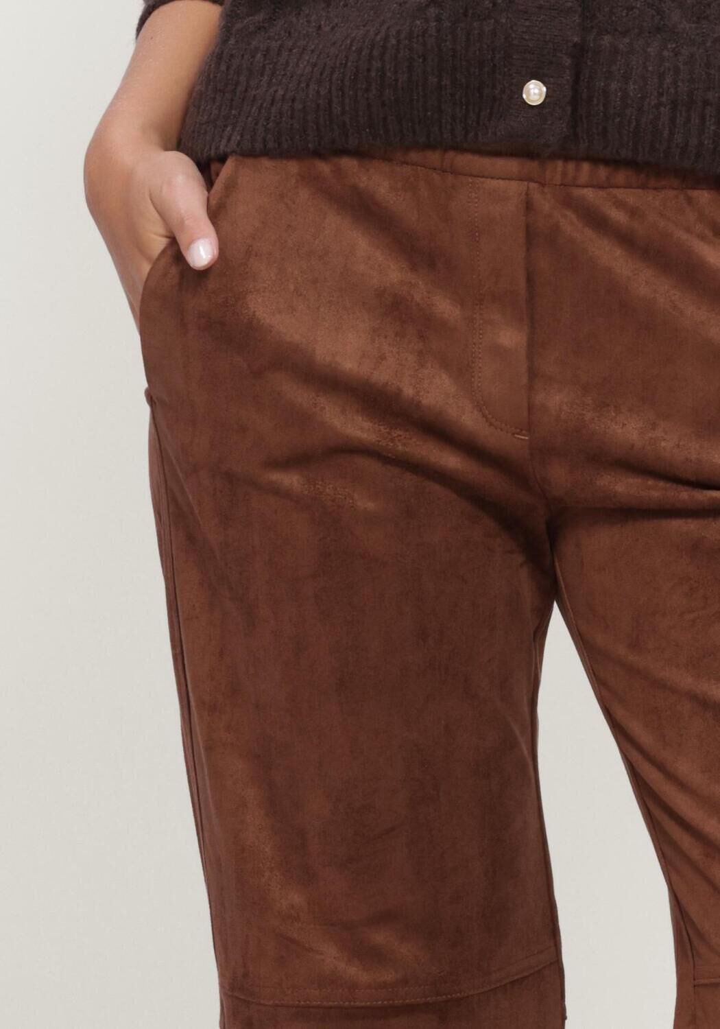 Bruine MAC Pantalon 0455 VELOUR CHIARA WIDE LEG - large