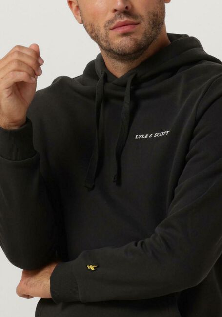Grijze LYLE & SCOTT Sweater EMBROIDERED HOODIE - large