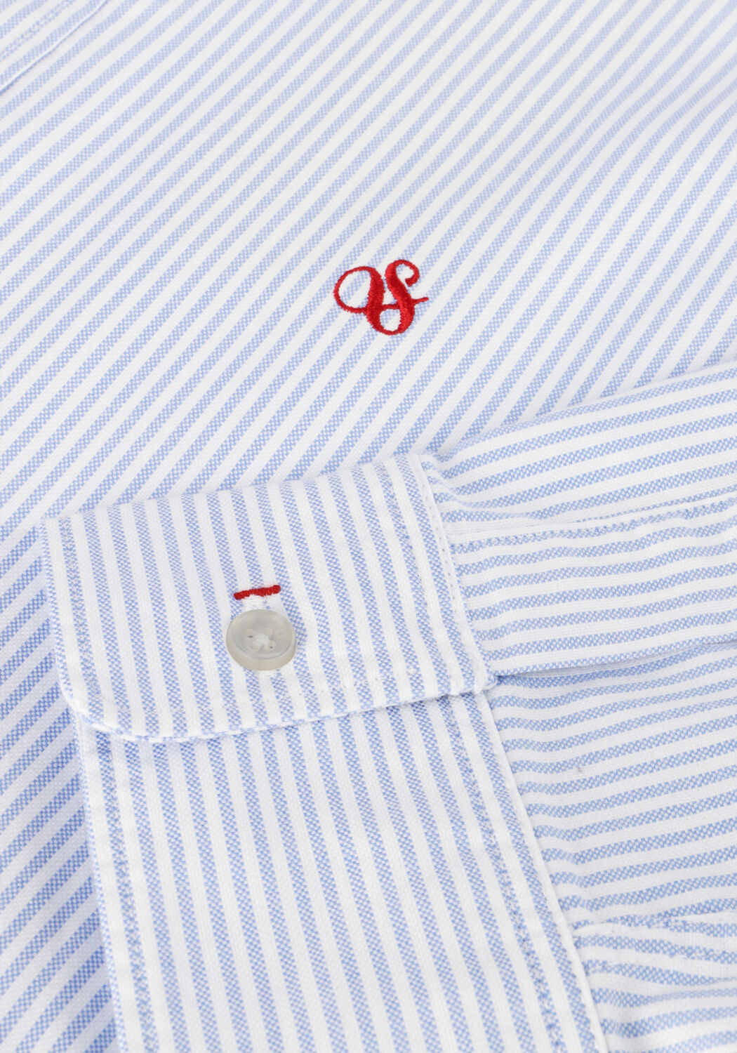 Blauwe SCOTCH & SODA Casual overhemd ESSENTIAL OXFORD STRIPE SHIRT - large