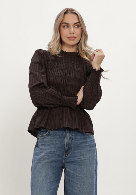 Bruine NEO NOIR  POSSA BIG CHECK BLOUSE - large