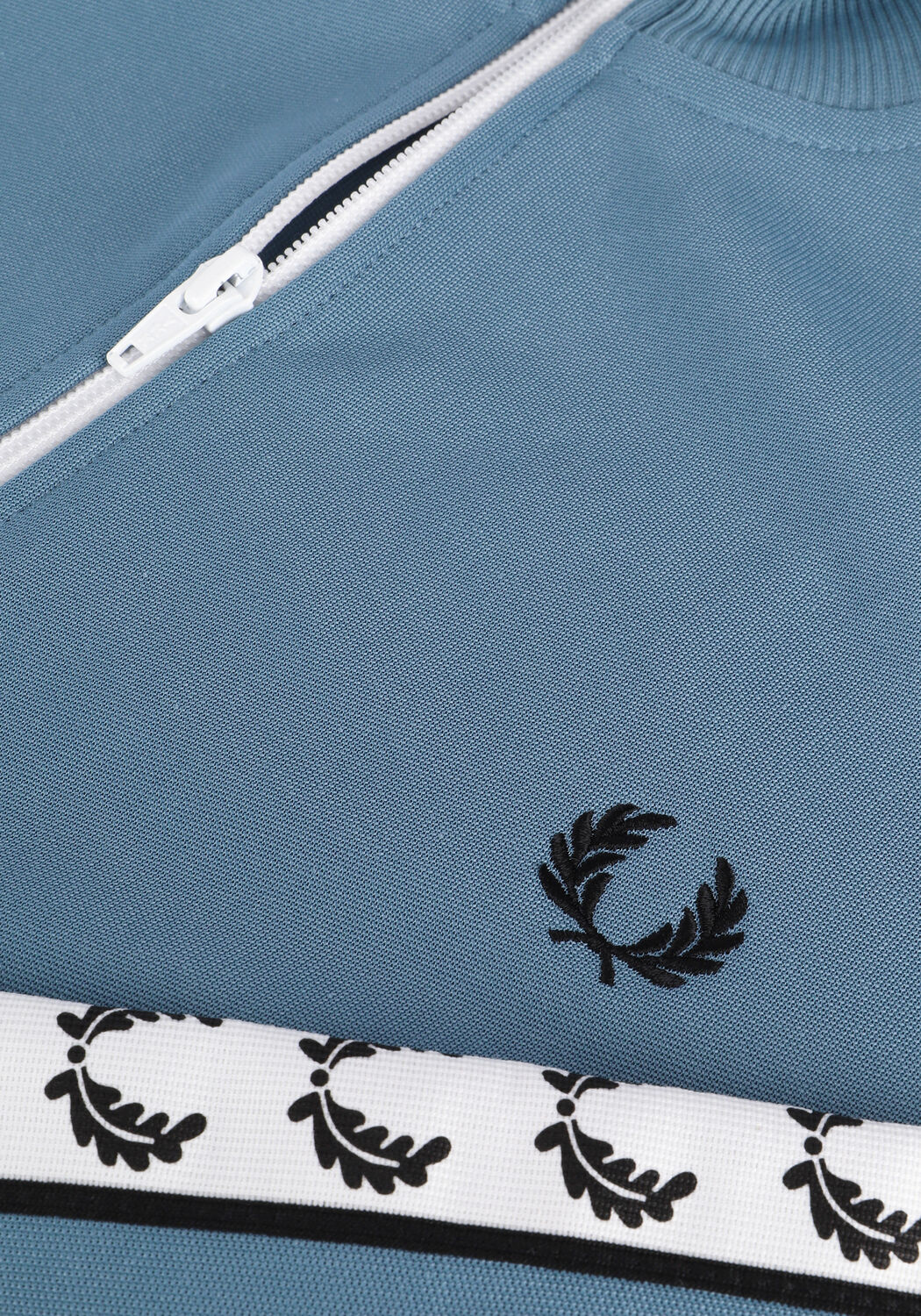 Blauwe FRED PERRY Vest TAPED TRACK JACKET - large