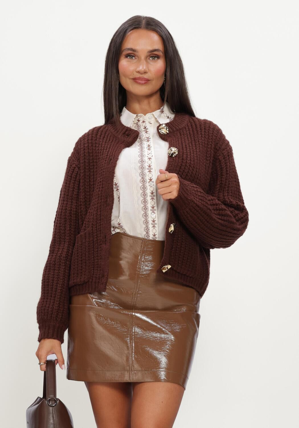 Gebroken wit YDENCE Trui CARDIGAN IRENE - large