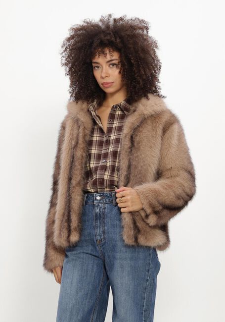 SILVIAN HEACH Manteau en fausse fourrure FURCOAT RISPAR en beige - large