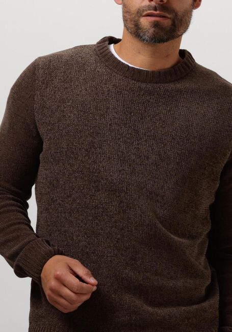 ANERKJENDT Pull AKSUNE CHENILLE KNIT en marron - large