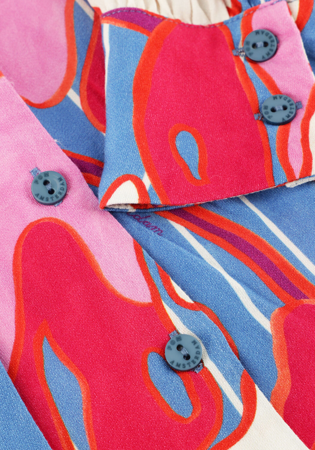 POM AMSTERDAM BLOUSE URBAN FLORA STRIPE Blouses en multicolore - large