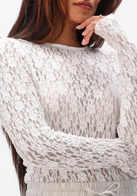 AIMEE THE LABEL ANNIE LACE LONGSLEEVE Hauts & T-shirts en blanc - large