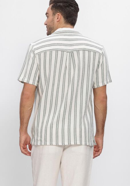 ANERKJENDT Chemise d&eacute;contract&eacute; AKLEANDER STRUC STRIPE2 SS SHIRT &Eacute;cru - large