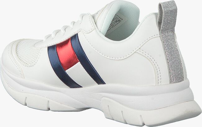 Witte TOMMY HILFIGER Lage sneakers LOW CUT LACE UP SNEAKER - large
