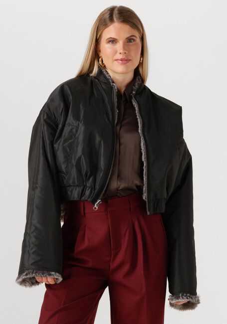 Grijze EST'SEVEN Faux fur jas KINSKI WILD JACKET - large