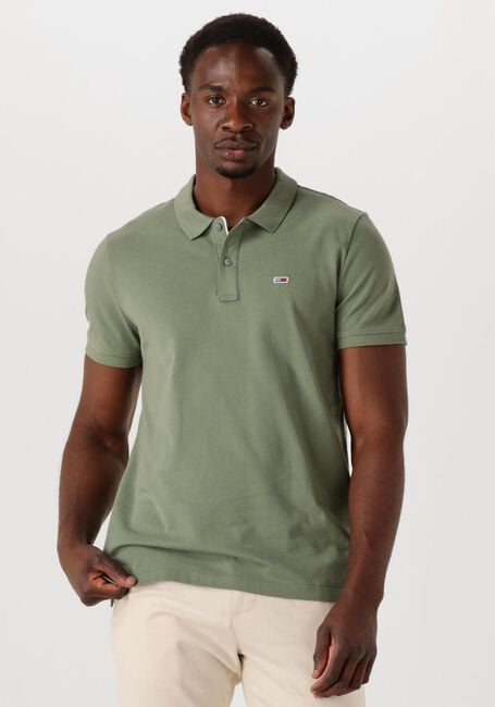 TOMMY JEANS Polo TJM SLIM PLACKET POLO EXT en vert - large