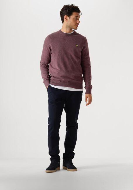 LYLE & SCOTT Pull LAMBSWOOL BLEND CREW NECK JUMPER en violet - large